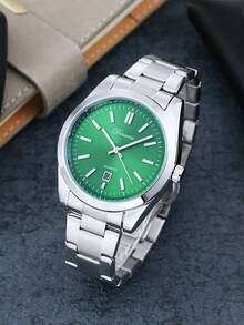 1件装男士休闲简约商务防水石英夜光手表 - 均碼 - 查看 9