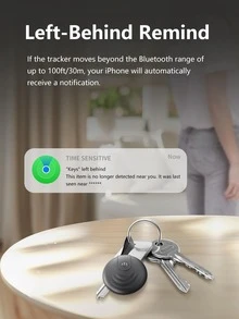 Apple AirTag Alternative GPS Tracker, Wave Pattern Global Locator Compatible With "Apple Find My" Platform, One-Click Tracking, Remote Precise Positioning, Long-Lasting Battery, Suitable For Elderly, Pets, Cars, Keys, Bags, Anti-Loss Reminder & Tracking