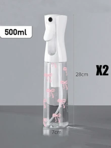 Bow Tie Pattern Clear PET Refillable Travel Spray Bottle, Multi-Purpose Fine Mist Spray Bottle For Travel And Business Trip,Makeup Remover Dispenser, Reusable Hair Spray Bottle, Continuous Water Mister, For Hair Styling, Cleaning, Plants, Facial Moisturizingtravel Essentials Vacation Holiday Travel Bottles