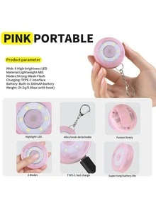 1pc USB Rechargeable Portable Light, Bag Light, Camping Light, Night Light, Cap Light, Car Repair Light, Keychain Light, LED Pet Light, Dog Anti-Lost Night Light