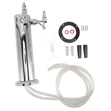 Draft Beer Kegerator Tower Stainless Steel Double Beer Tap Faucet For Home Bar Beer Brewing Kegs - Multicolor - View 3