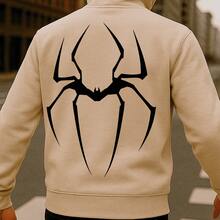 Sudadera con capucha de estampado de SPIDER CLAW de edición premium, de estilo urbano oversize,, para uso casual en otoño e invierno - Verde - Ver 2