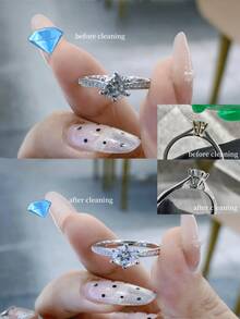 Schmuckreinigungslösung, Metallschmuckreinigungsflüssigkeit, Diamanthalsketten-Rostentferner, Silberputzreiniger - Reinigung, Aufhellung, Politur und Rostschutz. Hauptzutaten: Eine Mischung aus Tensiden, Schleifmitteln, Lösungsmitteln, Poliermitteln und Korrosionsinhibitoren, die verschiedene Metalloberflächen effektiv reinigt, poliert und schützt. - Verschiedenfarbig - Übersicht 7