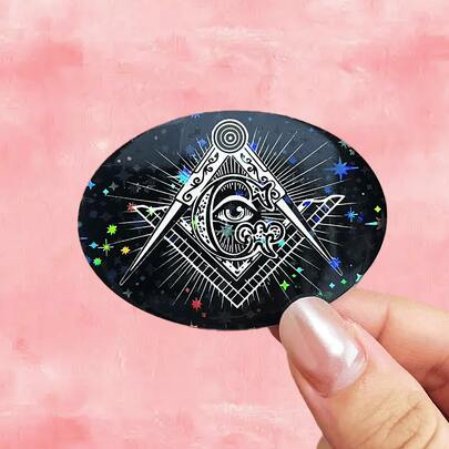 1pc/3pcs Freemason Masonic Eye Vinyl Decal - Sticker For Car Exterior Accessories Scrapbook Supplies Scrapbook Stationery Stickers