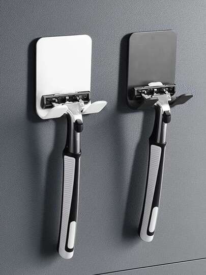 Shower Razor Holder, 1 Razor Holder, Shower Razor Holder, Sturdy And Durable Waterproof Hook, Suitable For Almost All Brands Of Razors. Perfect For Hanging Razors, Towels, Shower Brushes, Kitchen Utensils, Loofahs, Hats, Bathrobes, Keys, Etc.