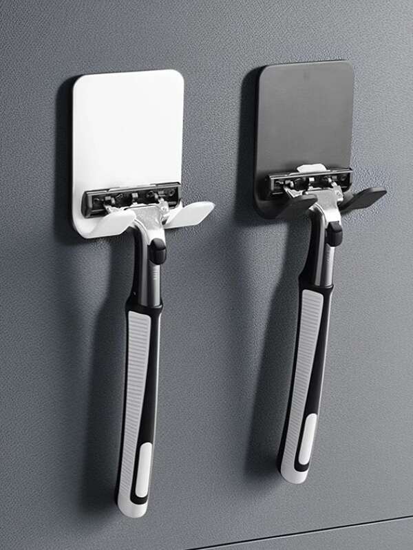 Shower Razor Holder, 1 Razor Holder, Shower Razor Holder, Sturdy And Durable Waterproof Hook, Suitable For Almost All Brands Of Razors. Perfect For Hanging Razors, Towels, Shower Brushes, Kitchen Utensils, Loofahs, Hats, Bathrobes, Keys, Etc.