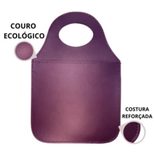 Universal Leather Car Trash Can - Maroon - View 2