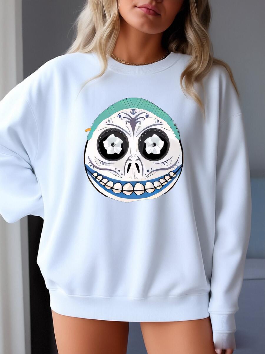 Nightmare Before Christmas Sugar Skulls Print 24x36 Movie Style Poster Sweatshirt - trắng - Xem 1