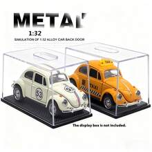 Modelo de coche de carreras de aleación a escala 1:32 del Escarabajo Vintage, en colores surtidos, con apertura de puertas y acción manual de retroceso, ideal para jóvenes y adultos, regalo para cumpleaños, Navidad o Halloween - Multicolor - Ver 2