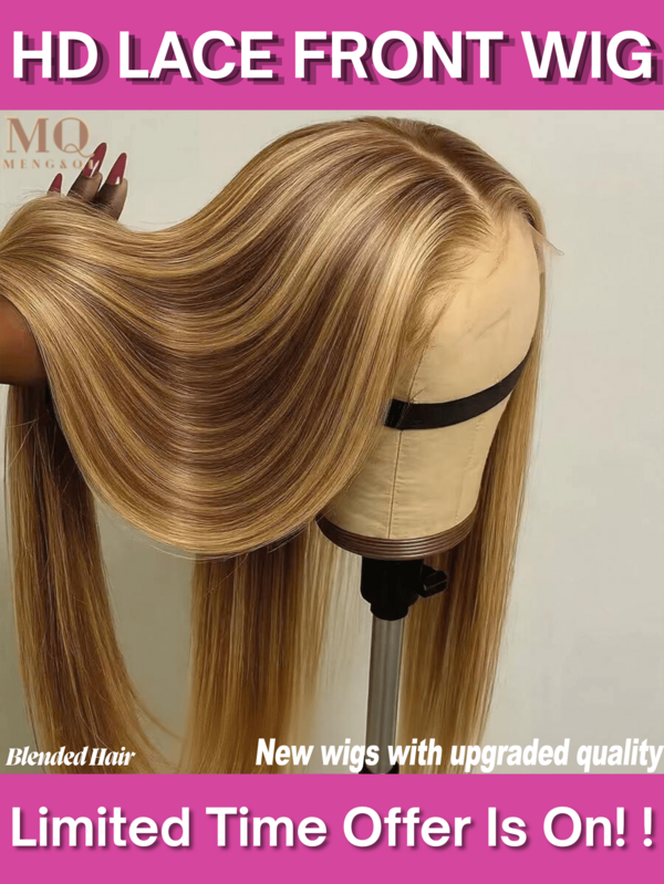 Glueless Lace Front Wig Brazilian Virgin Hair 13*4 13*6 5*5 HD Lace Front Wig 180% Density 4/27 Colored Pre Plucked With Baby Human Blended Hair Bob Highlight Ombre Lace Front Wig 8-34 Inchs Honey Lace Front Wigs Fashion,Daily Life Wear Use