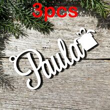 1/3/5 Stück personalisierte Weihnachts-Acryl- & Holz-Wort-Ornamente, individualisierbare Name/Nachricht Hängedekoration für Weihnachtsbaum, Tischplatzierung, Weihnachtsgeschenk-Anhänger für Familie, Freunde, Feiertags-Party, Heim-Dekoration, Fröhliche Weihnachten, Freude, Frieden, Glaube, anpassbare Hängeornamente, Thanksgiving, Neujahr, Festliche Dekorationszubehör, perfekte Feiertags-Geschenke für Kinder, Erwachsene, Festliche Heim-Party, Tisch-Mittelstück-Dekoration - Mehrfarbig (Weihnachten1) - Übersicht 51