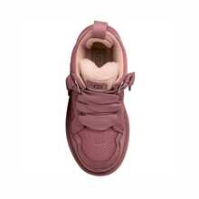 UGG Lowmel Girls' Grade School Shoes Suede Canvas Sneakers - Nâu/Hồng Bình Minh - Xem 4
