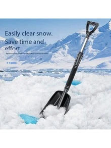 Telescopic Snow Shovel, New Winter Retractable Snow Shovel, Car Snow Shovel Removable Snow Cleaning Tool, Thickened Snow Pusher Shovel