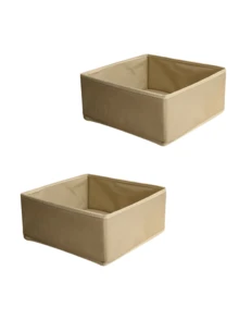 Cajas de almacenamiento de ropa plegables, lavables y sin olor de alta calidad hechas de lámina de polipropileno no tejida, disponibles en varios colores y tamaños. Cajas de almacenamiento no tejidas con cierre en la parte inferior, adecuadas para organizar juguetes, ropa y artículos varios - Beis - Ver 11