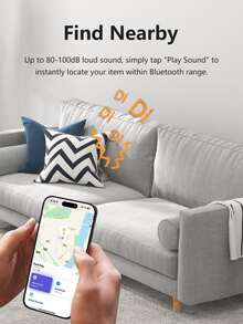 Apple AirTag Alternative GPS Tracker, Wave Pattern Global Locator Compatible With "Apple Find My" Platform, One-Click Tracking, Remote Precise Positioning, Long-Lasting Battery, Suitable For Elderly, Pets, Cars, Keys, Bags, Anti-Loss Reminder & Tracking