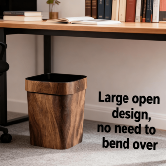 16L 现代简约方形垃圾桶，带压制纹理 - 适用于浴室/厨房/客厅的多功能家用垃圾桶