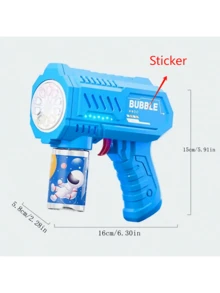 Kids Automatic Bubble Gun With Light 10 Hole Soap Bubbles Machine Party Toy Indoor And Outdoor Toy Gifts For Family And Friends(Bubble Liquid And 4xAA Battery Not Included Made Of Plastic) - Multicolor - View 3
