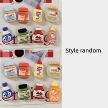 8入組卡通調味料烹飪冰箱磁鐵，廚房辦公室DIY冰箱磁鐵，適用於家人、同學、女性/男性朋友的小禮物