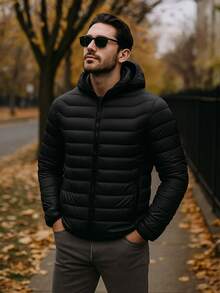 Men Jackets And Coats - 黑色 - 查看 3