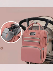 New Stylish Large Capacity Mommy Bag, Portable Multi-Pocket Design, Versatile Tote Backpack Suitable For Various Occasions, Fashion Women Shoulder Bag - Multicolor - View 2