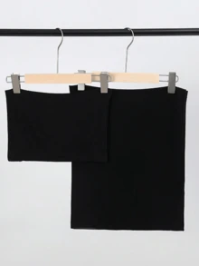 女士围巾帽两件套，多功能内衬头巾帽组合，中东头巾长袍配饰，弹性内衬头巾帽和雪纺围巾套装，休闲装 - 黑色 - 查看 4