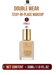 Estée Lauder Double Wear 持久粉底液 #1W1 5/7/15/30ml，畅销产品！超强遮瑕，有效遮盖毛孔和细纹，持久不脱妆，不晕染，不卡粉，易于涂抹，滋养肌肤，蕴含微液体粉末和柔焦成分，打造无瑕妆容，SPF10/PA++，多种规格可选，日常妆容必备。 - 雅詩蘭黛DW1w1粉底液 - 查看 12