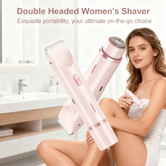 女士电动多头毛发修剪器 - 数字显示无痛剃毛器和脱毛器，适用于比基尼线、腋下、腿部