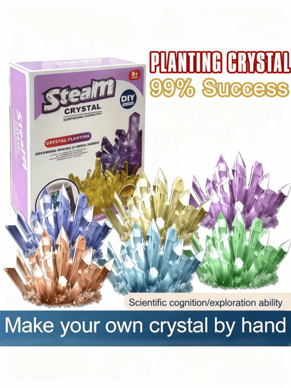 Kids DIY Magic Crystal Growing Kit, Hands-On Cultivate Magical Crystals Planting Materials, Parent-Child Interactive STEM Educational Chemistry Puzzle Toy, Suitable For 3-12 Years Old Girls And Boys, Birthday/Christmas Gift