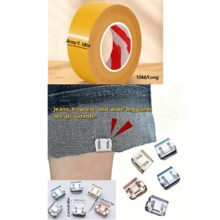 1pc 10M Invisible Pants Hem Tape, Prevents Pants Dragging, Seamless Closure Tape, Pants Leg Shortening Patch For Jeans, Trousers, Curtains - Multicolor - View 20