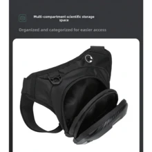 可调节肩带防水摩托车腿包，带耳机插孔 - 彩色 - 查看 9