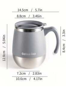 Stainless Steel Insulated Coffee Cup With Lid, Double Vacuum Insulation Suitable For Cold And Hot Beverages, Outdoor Mug With Handle For Convenient Use, Suitable For Home And Outdoor Use, Coffee Cup With Lid - Nhiều màu - Xem 8