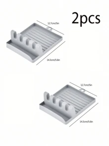 1/2 Pieces Stove And Kitchen Utensil Holder, Spatula/Spoon/Spoon Holder With Oil Pad And Lid Holder, Kitchen Drip Free Cooking Utensil Holder, Kitchen Spatula Holder With Lid Holder. The Universal Heat-Resistant Spoon Holder Is Suitable For Kitchen Stoves And Can Be Washed With Water. - Multicolor - View 11