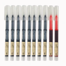 1/3/6/10/12/30支装直头液体圆珠笔速干测试签名凝胶笔0.5mm黑色蓝色墨水学校办公圆珠笔文具学校走珠笔 - 預設 - 查看 21