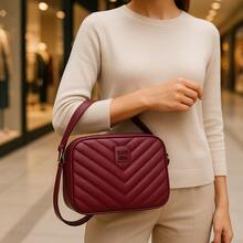Bolsa Feminina com Alça Ajustável Moderno Básica Casual Fashion Dia a Dia Luxo - Promoção - bordô - Visão 6
