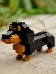 Christmas Decoration Animal Dog Mini Building Blocks Set - Dachshund, Lion Dog, Schnauzer, Labrador, Teddy, DIY Assembly Toy Decoration For Birthday/ Festival Gifts Room Decoration,Christmas,Dog,Building Blocks,Christmas,Gift,Dog,Christmas,Gift,Dog