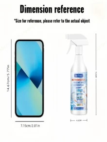 jakehoe 1 pieza Spray descongelante para refrigerador, 1 pieza Limpiador desodorizante para refrigerador. El descongelamiento del refrigerador se puede combinar con la desodorización del refrigerador para obtener mejores resultados, una solución de dos en uno. Spray de limpieza multiusos para refrigeradores, congeladores y máquinas de hielo domésticos, disuelve fácilmente la escarcha persistente sin raspar, ahorrando tiempo y esfuerzo. La fórmula activa puede penetrar y derretir rápidamente la escarcha, mejorando la eficiencia del descongelamiento.