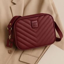 Bolsa Feminina com Alça Ajustável Moderno Básica Casual Fashion Dia a Dia Luxo - Promoção - bordô - Visão 2