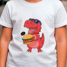 Playera de polyester para niña con estampado de DINOROCKS, Camiseta infantil - 100% polyester - Blanco - Ver 2