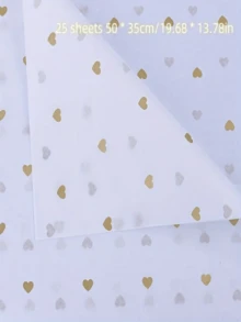 25/50pcs Heart Pattern Tissue Paper, 14x20 Inches, Regular Paper, For Valentine's Day, Party, Birthday, Wedding Decoration, Gift Wrapping, Scrapbooking, Crafts, Flower Bouquet, DIY Craft Paper Flowers, Wedding, Birthday, Holiday, Anniversary, Valentine's Day, New Year, Easter, Thanksgiving, Inexpensive Items, Gift Wrapping Supplies, Party Supplies - Multicolor - View 14