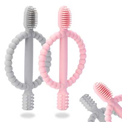 1 Piece Silicone Teether Baby Chew Teething Toys,For 6 To 12 Months And For Babies 12-18 Months Baby Boy And Girl