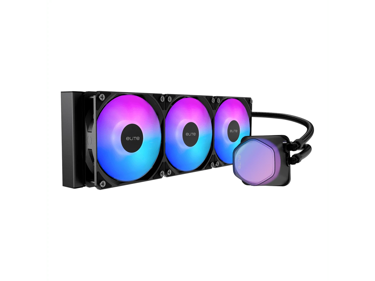 COOLER MASTER 360 Elite Liquid CPU Liquid Cooler, Dual-Chamber Pump, Customizable ARGB Lighting, Maintenance-Free, Easy Install, AMD Ryzen 9 AM5|4, Intel Ultra I9 LGA 1851|1700 Design (MLX-D36M-A20PC) - màu đen - Xem 1