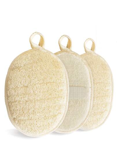 Natural Loofah Exfoliator Sponge - Body & Kitchen Scrubber For Sensitive Skin, Bath Shower Sponge, Reusable Loofah For Women And Men, Naturally Plant Fiber, No Chemical Ingredients (After Receiving The Product, Please Soak It In Water For Two Minutes To Let It Expand And Soften)