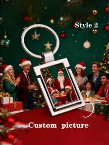 Christmas Exclusive Ritual Sense. This Is A Mobile Phone Stand With A Custom Picture, A Multi-Functional Keychain Bag Pendant, A Party Gift And A Gift. - Silver - View 6