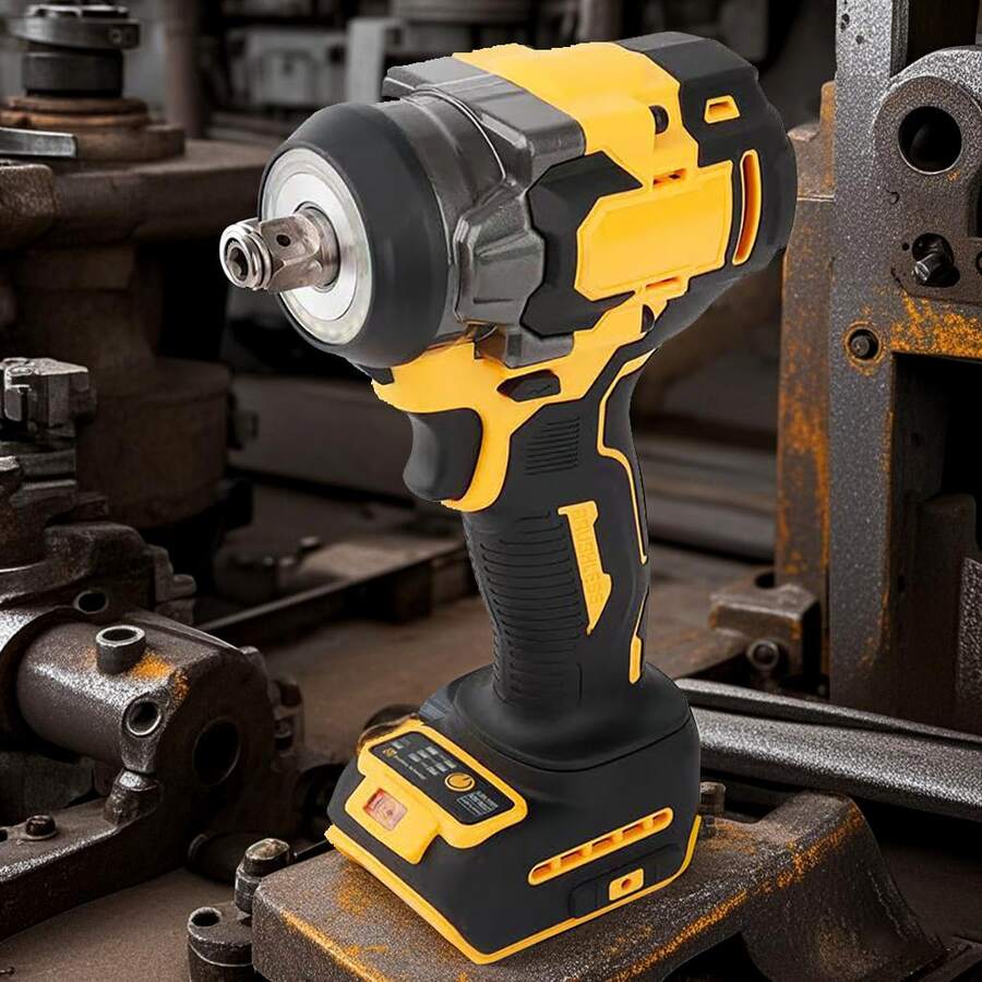 550N Wireless Electric Wrench, Suitable For 20V MAX Slide Interface Battery, Brushless Electric Impact Wrench Screwdriver ,  Compatible With Daweal Electric Tool, Suitable For Car Repair And Household Tools, Christmas  Gift Giving (No Battery)