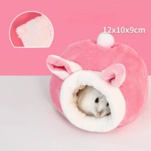 1pc Pet Cage For Hamster Bed House Winter Warm Coral Velvet Nest Small Animals Mat House Cage Pet Sleeping Bag Supplies Mice Rat Nes Soft Fleece Hamster Bed Guinea Pig Sleeping Bag Small Pets Cave Nest Bed Cushion Warm Slippers Pet House