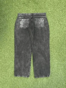 Men's Balloon Jeans, Loose Fit, Pockets, Zipper, Button - 深灰色 - 查看 6