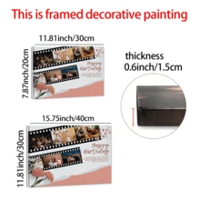 1pc Friendship Collage, Friends Photos, Friends Photo Collage, Best Friend Gift Her, Friendship's Day Gift, Personalized Gift For Bestie,Modern Unique Gift Canvas Print - Custom Personalized Photo With Wooden Frame - Living Room, Bedroom, Home Office Wall Art