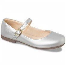 My ToT Kit Sapatilha Infantil Feminina Confortável e Meia Branca 3/4 com Laço - Prata - Visão 7