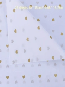 25/50pcs Heart Pattern Tissue Paper, 14x20 Inches, Regular Paper, For Valentine's Day, Party, Birthday, Wedding Decoration, Gift Wrapping, Scrapbooking, Crafts, Flower Bouquet, DIY Craft Paper Flowers, Wedding, Birthday, Holiday, Anniversary, Valentine's Day, New Year, Easter, Thanksgiving, Inexpensive Items, Gift Wrapping Supplies, Party Supplies - Multicolor - View 9