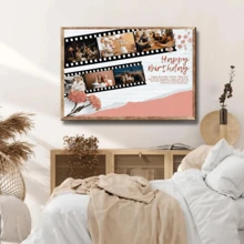 1pc Friendship Collage, Friends Photos, Friends Photo Collage, Best Friend Gift Her, Friendship's Day Gift, Personalized Gift For Bestie,Modern Unique Gift Canvas Print - Custom Personalized Photo With Wooden Frame - Living Room, Bedroom, Home Office Wall Art